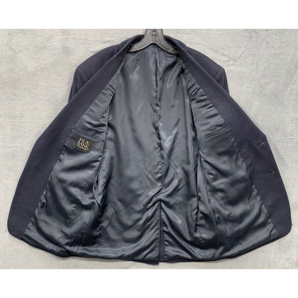 Jos. A. Bank Sports Coat Blazer Mens Size 42 R Blue 100% Camel Hair Two Button - Picture 1 of 16